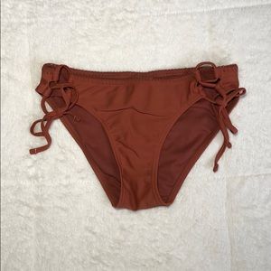 🥳Xhilaration Burnt Orange Swimsuit Tie Bottoms